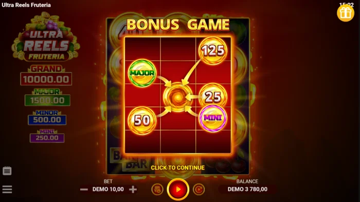 Ultra Reels Fruteria - Hold and Win istabas palaišana
